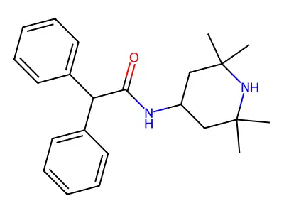 2,2-diphenyl-N-(2,2,6,6-tetramethylpiperidin-4-yl)acetamide structure
