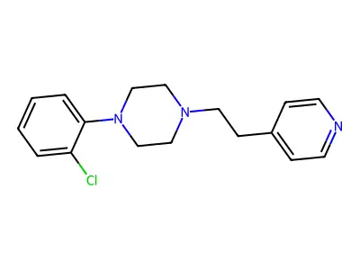 Piperazine, 1-(o-chlorophenyl)-4-(2-(4-pyridyl)ethyl)- structure