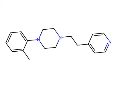 Piperazine, 1-(2-(4-pyridyl)ethyl)-4-(o-tolyl)- structure
