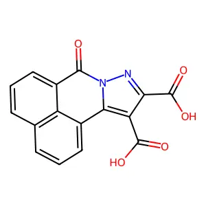 7-oxo-7H-benzo[de]pyrazolo[5,1-a]isoquinoline-10,11-dicarboxylic acid structure