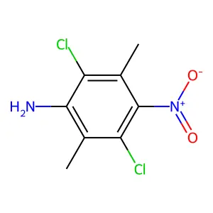 2,5-二氯-3,6-二甲基-4-硝基苯胺 structure