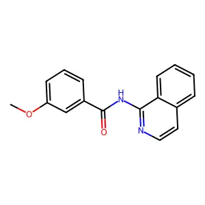 N-isoquinolin-1-yl-3-methoxybenzamide structure