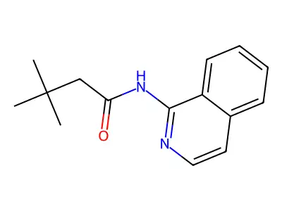 N-isoquinolin-1-yl-3,3-dimethylbutanamide structure
