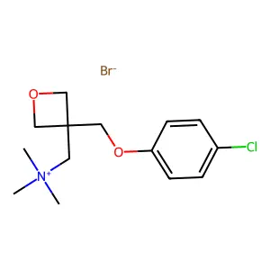 Ammonium, ((3-((p-chlorophenoxy)methyl)-3-oxetanyl)methyl)trimethyl-, bromide structure