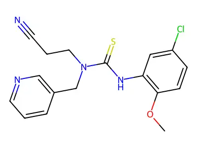 3-(5-Chloro-2-methoxyphenyl)-1-(2-cyanoethyl)-1-(pyridin-3-ylmethyl)thiourea structure