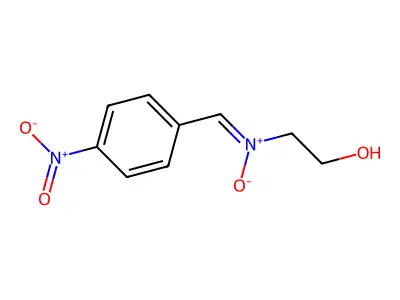 2-((p-Nitrobenzylidene)amino)ethanol N-oxide structure