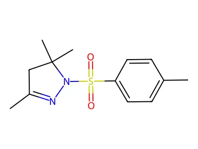 1H-Pyrazole, 4,5-dihydro-3,5,5-trimethyl-1-[(4-methylphenyl)sulfonyl]- structure