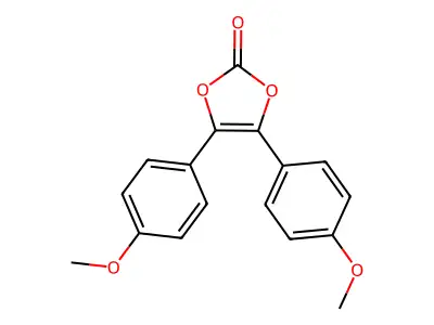 4,5-bis(4-methoxyphenyl)-1,3-dioxol-2-one structure