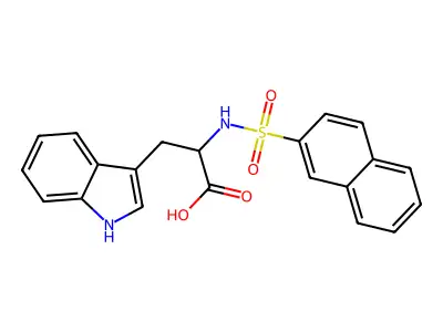 N-(2-naphthalene)sulfonyl-DL-tryptophan structure