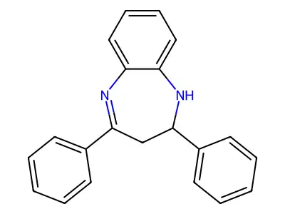 2,4-diphenyl-2,3-dihydro-1H-1,5-benzodiazepine structure