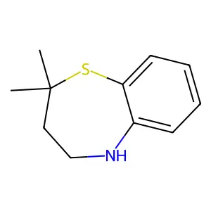 2,2-Dimethyl-2,3,4,5-tetrahydro-1,5-benzothiazepine structure