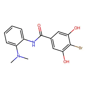 4-Bromo-N-[2-(dimethylamino)phenyl]-3,5-dihydroxybenzamide structure