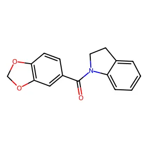 1,3-benzodioxol-5-yl(2,3-dihydro-1H-indol-1-yl)methanone structure
