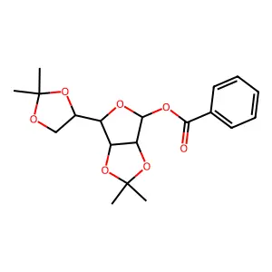 1-O-Benzoyl-2,3:5,6-di-O-isopropylidene-D-talofuranose structure