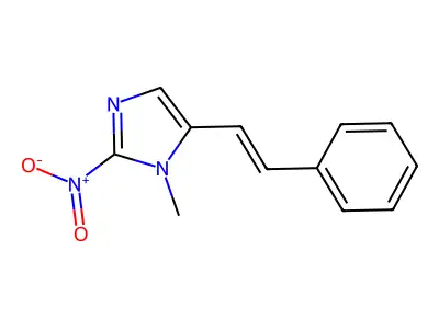 1-Methyl-2-nitro-5-styrylimidazole structure