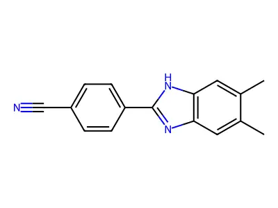 4-(5,6-Dimethyl-1H-benzimidazol-2-yl)benzonitrile structure