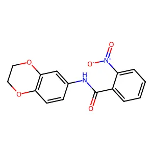 N-(2,3-dihydro-1,4-benzodioxin-6-yl)-2-nitrobenzamide structure