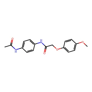N-[4-(acetylamino)phenyl]-2-(4-methoxyphenoxy)acetamide structure