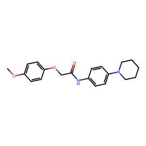2-(4-methoxyphenoxy)-N-(4-piperidin-1-ylphenyl)acetamide structure