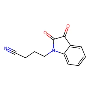 4-(2,3-dioxo-2,3-dihydro-1H-indol-1-yl)butanenitrile structure