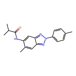 2-methyl-N-[6-methyl-2-(4-methylphenyl)benzotriazol-5-yl]propanamide structure