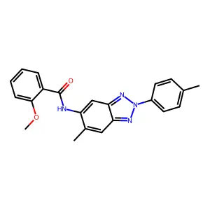 2-methoxy-N-[6-methyl-2-(4-methylphenyl)benzotriazol-5-yl]benzamide structure