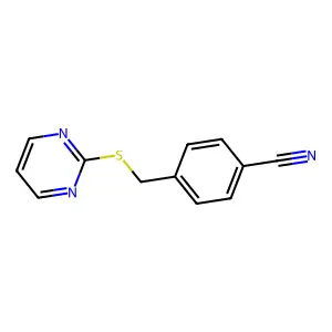 4-(Pyrimidin-2-ylsulfanylmethyl)-benzonitrile structure
