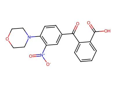 2-{[4-(Morpholin-4-yl)-3-nitrophenyl]carbonyl}benzoic acid structure