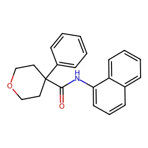 N-naphthalen-1-yl-4-phenyloxane-4-carboxamide structure