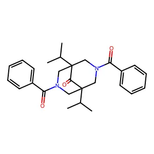 3,7-Dibenzoyl-1,5-bis(propan-2-yl)-3,7-diazabicyclo[3.3.1]nonan-9-one structure