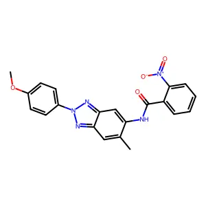N-[2-(4-methoxyphenyl)-6-methylbenzotriazol-5-yl]-2-nitrobenzamide structure