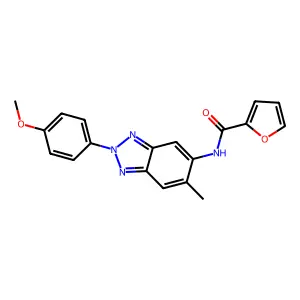 N-[2-(4-methoxyphenyl)-6-methylbenzotriazol-5-yl]furan-2-carboxamide structure