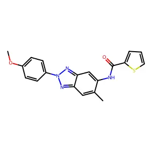N-[2-(4-methoxyphenyl)-6-methylbenzotriazol-5-yl]thiophene-2-carboxamide structure