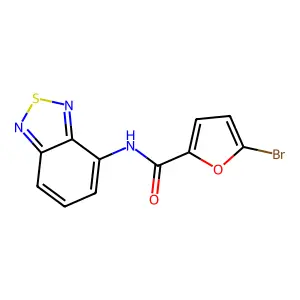 N-(2,1,3-benzothiadiazol-4-yl)-5-bromofuran-2-carboxamide structure