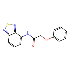 N-(2,1,3-benzothiadiazol-4-yl)-2-phenoxyacetamide structure