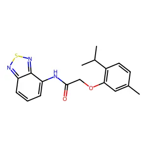 N-(2,1,3-benzothiadiazol-4-yl)-2-(5-methyl-2-propan-2-ylphenoxy)acetamide structure