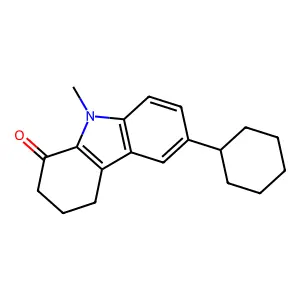 6-Cyclohexyl-9-methyl-2,3,4,9-tetrahydro-1H-carbazol-1-one structure