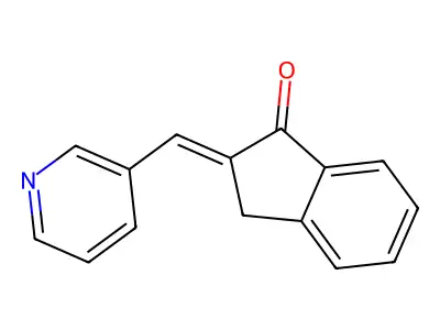 2-(3-Pyridylmethylene)-1-indanone structure