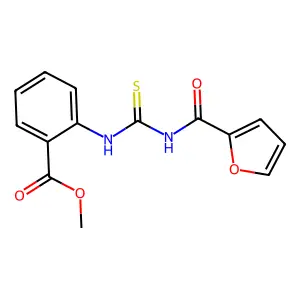 Methyl 2-{[(2-furoylamino)carbonothioyl]amino}benzoate structure