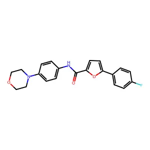 5-(4-fluorophenyl)-N-(4-morpholin-4-ylphenyl)furan-2-carboxamide structure