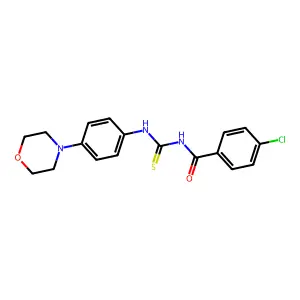 4-chloro-N-[(4-morpholin-4-ylphenyl)carbamothioyl]benzamide structure