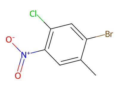 2-Bromo-4-chloro-5-nitrotoluene structure