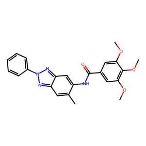 3,4,5-trimethoxy-N-(6-methyl-2-phenylbenzotriazol-5-yl)benzamide structure
