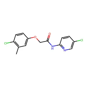 2-(4-chloro-3-methylphenoxy)-N-(5-chloropyridin-2-yl)acetamide structure