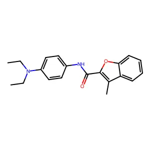 N-[4-(diethylamino)phenyl]-3-methyl-1-benzofuran-2-carboxamide structure
