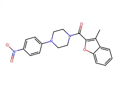 (3-Methyl-1-benzofuran-2-yl)-[4-(4-nitrophenyl)piperazin-1-yl]methanone structure