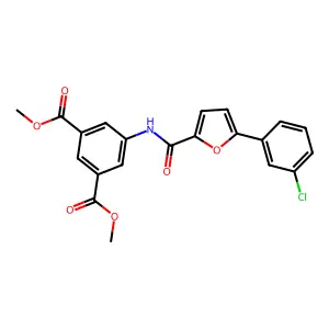Dimethyl 5-{[5-(3-chlorophenyl)-2-furoyl]amino}isophthalate structure