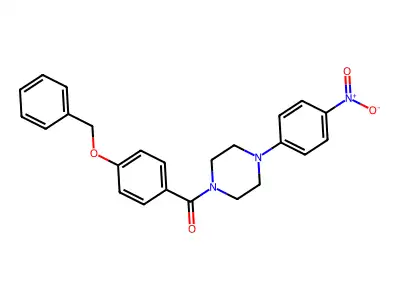 [4-(Benzyloxy)phenyl][4-(4-nitrophenyl)piperazin-1-yl]methanone structure