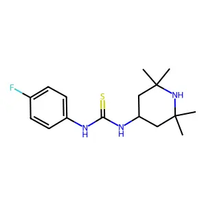 1-(4-Fluorophenyl)-3-(2,2,6,6-tetramethylpiperidin-4-yl)thiourea structure