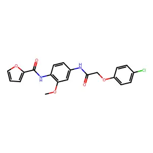N-(4-{[(4-chlorophenoxy)acetyl]amino}-2-methoxyphenyl)-2-furamide structure